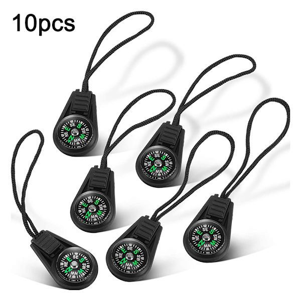 10 stycken Mini Survival Kompass Utomhus Camping Vandring Fick