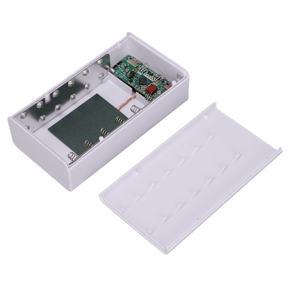 L12 Hurtiglading Edition DIY Power Bank Kit 12 18650 Batteriboks 22.5W Kablet med 15W TrådløsHvit
