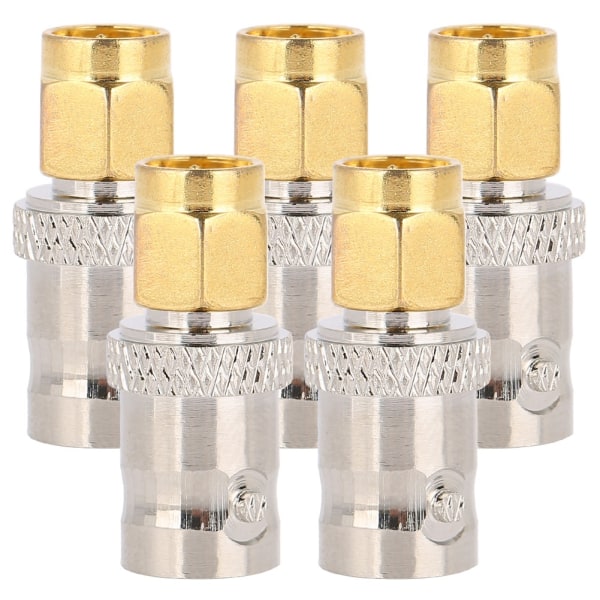 5PCS All Copper Radio Frequency Adapter SMA-BNC RF Adapter SMA Male Plug til BNC Female Jack