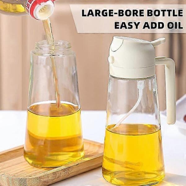 Oljesspruta, glasmaterial, 600 ml, köksolivoljekanna