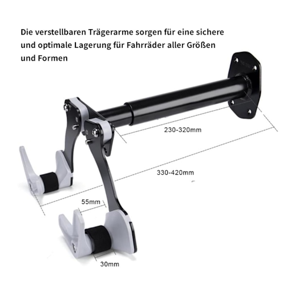 Cykel Förvaringslösning, Anti-Repor Kraftig Stålram Säkerställer Hållbarhet, Utrymmesbesparande Vikbar Design Erbjuder Flexibilitet, Lämplig För De Flesta