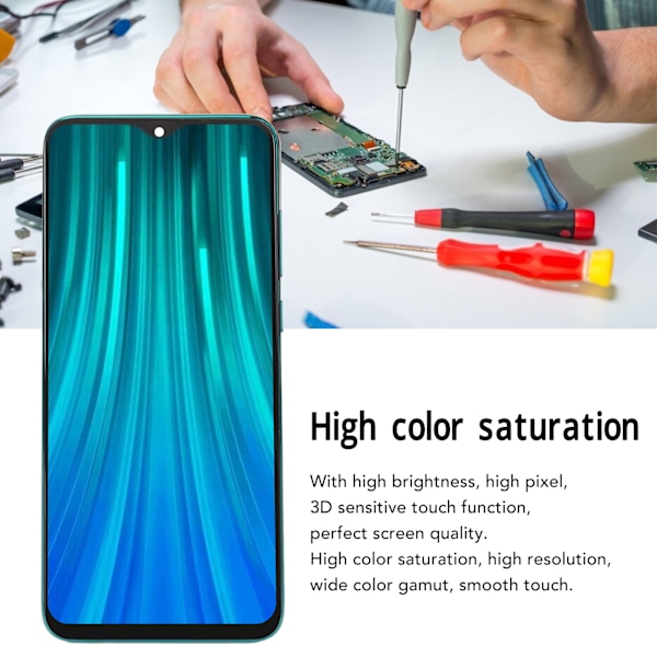 6,53 tommers LCD-skjerm LCD-skjerm berøringsskjerm erstatning for Xiaomi Redmi Note 8 Pro M1906G7I M1906G7G Ice Jade