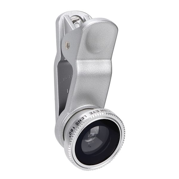 LIEQI LQ-008 4-i-1 Telefon 0,65X Vidvinkel+Makro Telefonlinse+Fisheye+CPL Polariser Telefonlinse