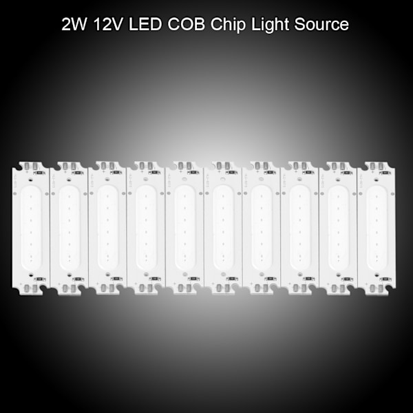 10 stk. DC 12V 2W COB Chip lyskilde passer til DIY LED-lampe belysningsarmaturer billygter (blå)
