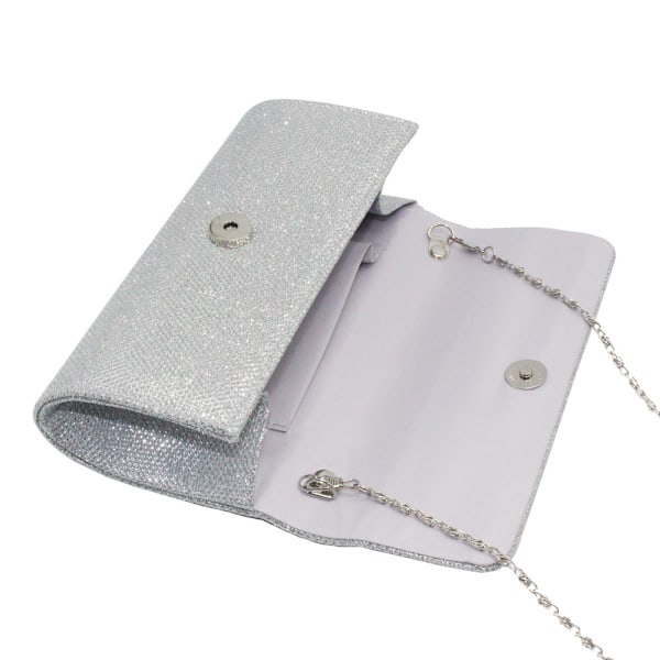 Aftonväska Clutch Handväskor för Kvinnor Damer Glittrande Party Handväska Bröllopsväska Color:silver