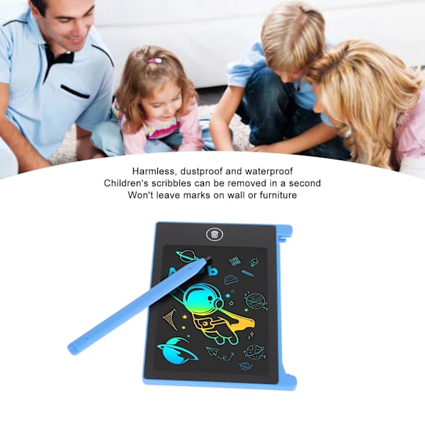 Mini LCD skrivetavle vanntett 4,5 tommer Slettbar gjenbrukbar elektronisk tegneblokk Doodle Board for 3-6 år gamle