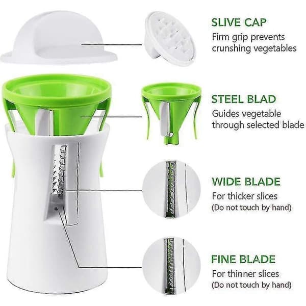 GETIT Kraftig Spiralizer Grønnsakskutter Grønnsaksspiral Kutter Zucchini Pasta Nuddel Spaghetti Maker