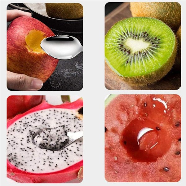 Professionell Grapefruktbestickset, tandade kanter för frukt och dessert, tillverkat av högkvalitativt rostfritt stål, livsmedelsklassat material garanterar säkerhet