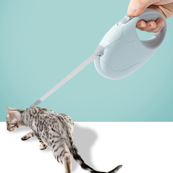 Flexi-Friend Infällbart Hundkoppel för Små och Mellanstora Hundar, Ergonomisk Design Fluorescerande Grön Stark Nylonlina, Portabelt och Säkert, 3 m