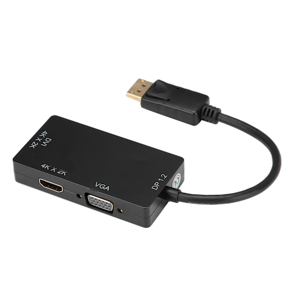 3-in-1-sovitin Displayport HDMI/VGA/DVI-liitäntään Monitoiminen High Definition -muunninjohto