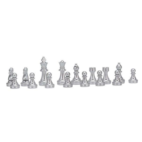 Ersättningsschackpjäser, Magnetiskt schackset i plast för proffs eller nybörjare, Inkluderar 32 pjäser 4,9 cm kungfigurer med flockningsprocess,