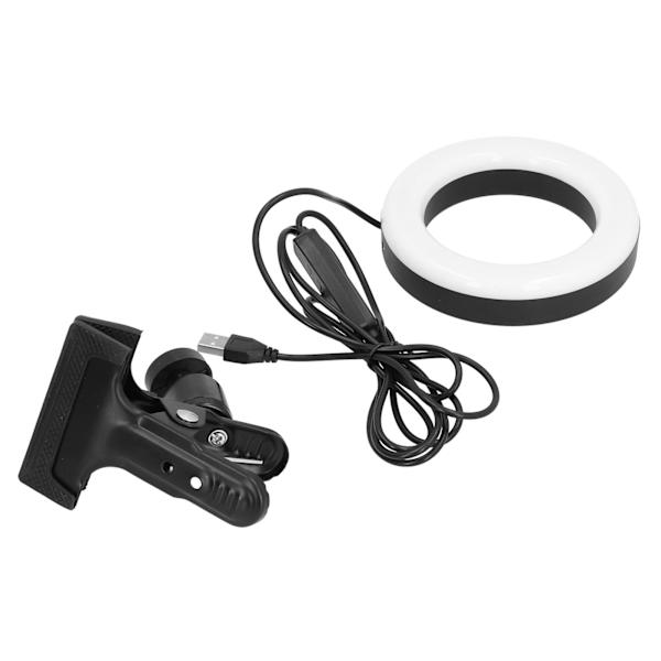 12CM rengasvalo 56LED 3-värilämpötila 10-tason himmennettävä täyttö