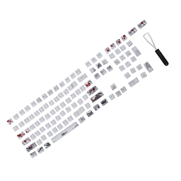 Keycaps PBT 5-puolinen sublimaatio 110 näppäintä näppäinhatut mekaanisille optisille näppäimistöille (englanti, korea)