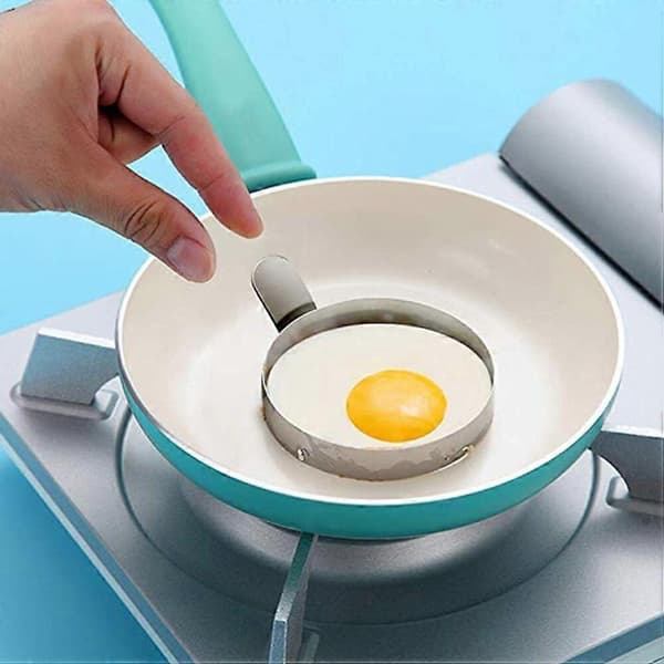 GETIT Egg rustfritt stål kokemform kompatibel med matlaging 2 stk varme