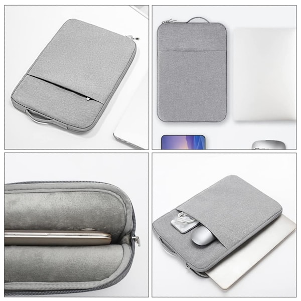 Stilrent laptopfodral, reptåligt canvasmaterial för 14,1-15,4\", laptopskydd med velourfoder, vattenavvisande och Oxford