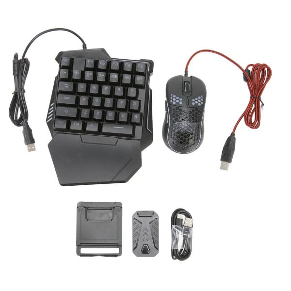 4 i 1 mobilspillkombinasjonspakke Bluetooth mobilspillkontroller spilltastatur musekonverter for Android for IOS