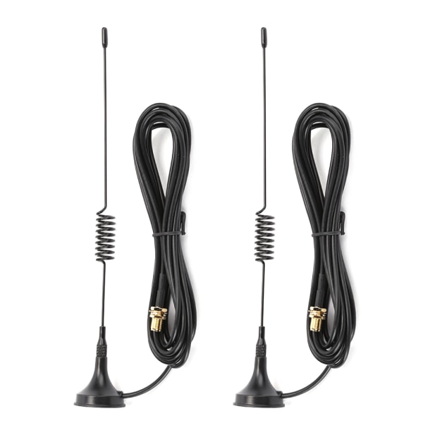 2 stk. Mobil Bil Magnetisk Antenne Signalforstærker Antenner til BaoFeng UV‑5R 8W Walkietalkie