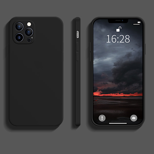 Flytende silikon telefondeksel beskyttende deksel Full Cover telefondeksel for iPhone12Pro