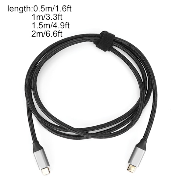 USB 3.1 dobbelthode 100W USB C til USB Type C hannkabel USBC PD 5A hurtigladerkabel 1,5m