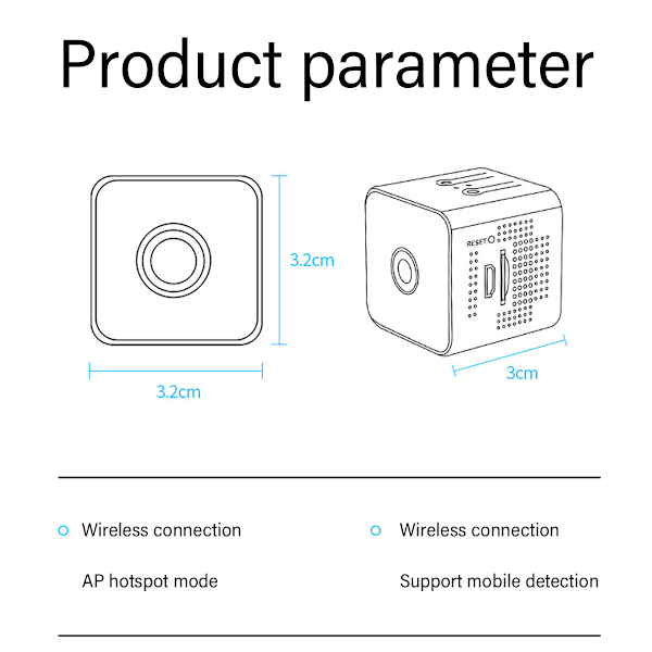 Mikroövervakningskamera, 4K Ultra HD Mini Spionkamera, Osynlig Mörkerseende För Diskret Övervakning, Långvarigt Batteri Stöder Förlängd Användning