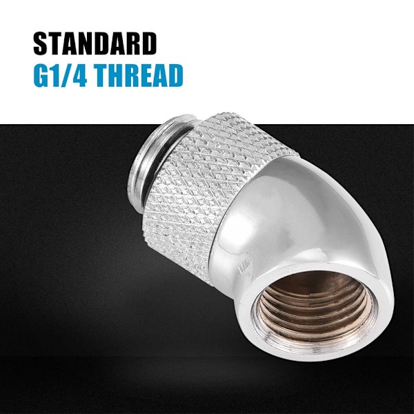 45 graders vinklet G1/4 montering adapter konnektor vandkølingssystem tackle tilbehør