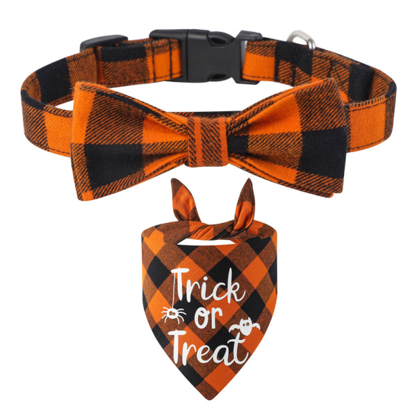 Husdjursbandanahalsband Halloween Triangle Bib Dog Bandanahalsband D M