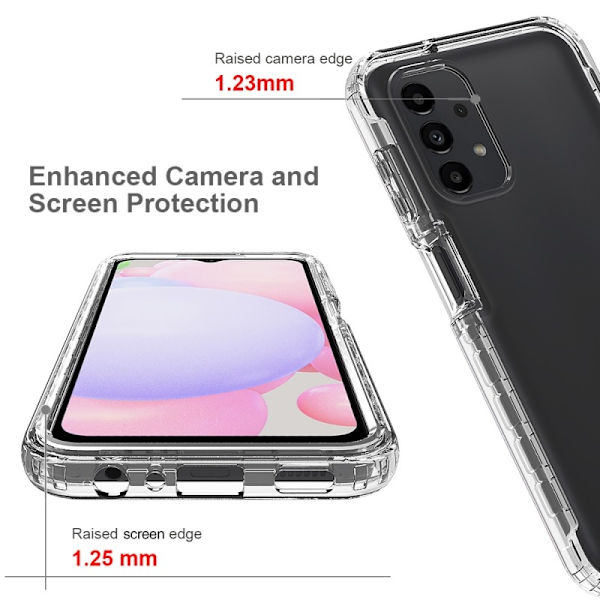 Samsung A13, 4G/5G, A04s, Heltäckande Premium 3D Skal, 3in1 ThreeSixty Clear