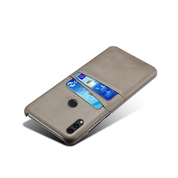 PU-Lederschale Med Inbyggd kortfack Försäkring för Huawei P20 Lite - Fem Färgval Blå Svart Rött Beige Grått Blue