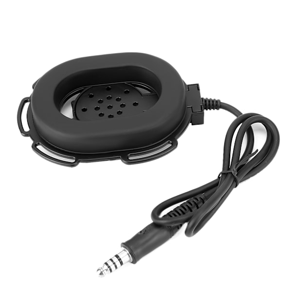 Nylon Militär Justerbar Vänster Höger Enkelsidig Taktisk Walkie Talkie Headset Utomhus Intercom