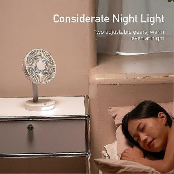 Sommer Ny Desktop Lille Ventilator USB Hjem Smart Digital Display Kontor Mini Desktop Natlys Elektrisk
