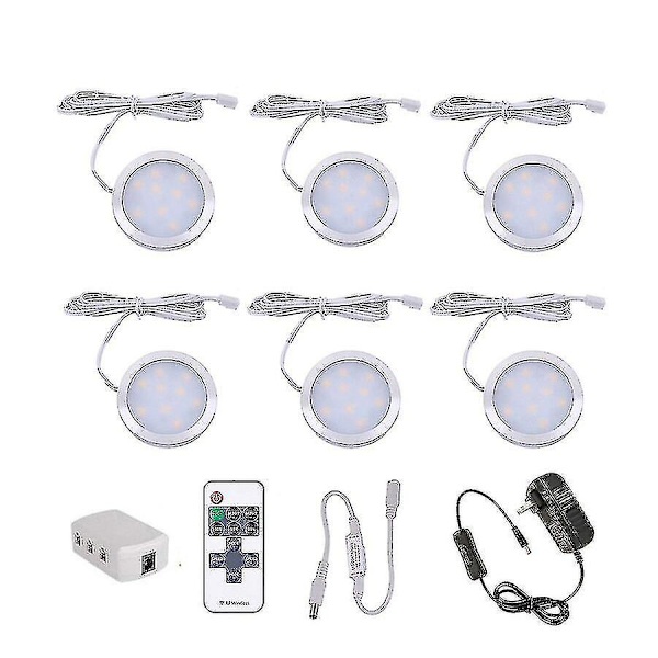 Dimbar LED Under Skåp Belysning 12V Slim Aluminium Dimbar Puck Lights Kit