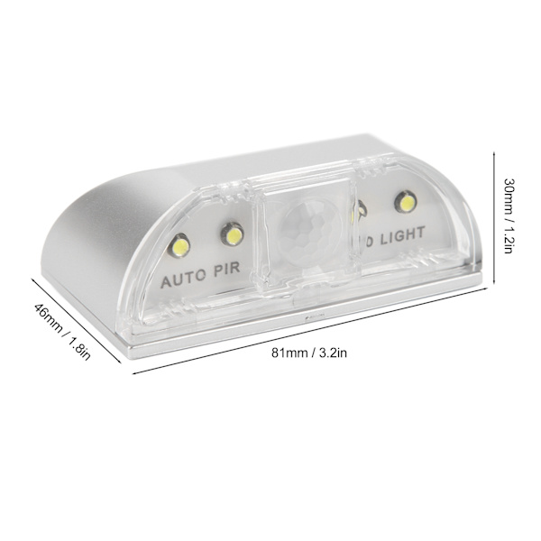 LED-dörrnyckelhålsljus batteridriven PIR rörelsesensor natt