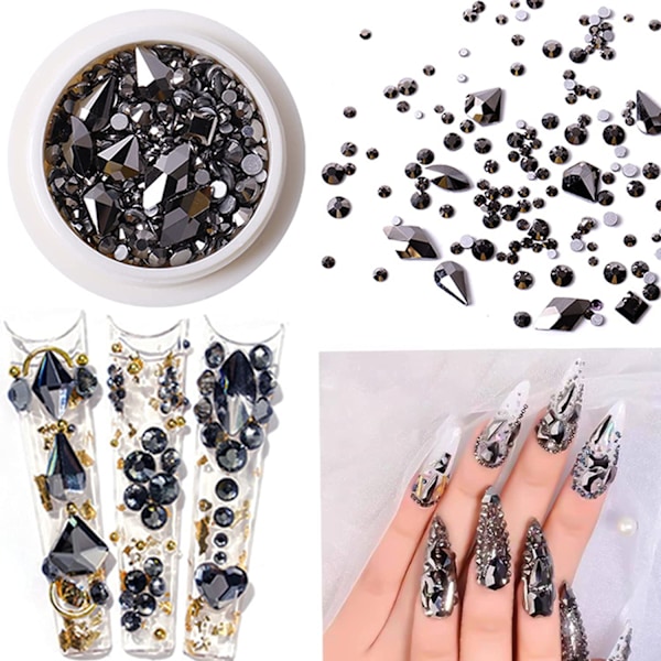 Blandade färger Nail Art Rhinestone  Kristall Rhinestones för naglar