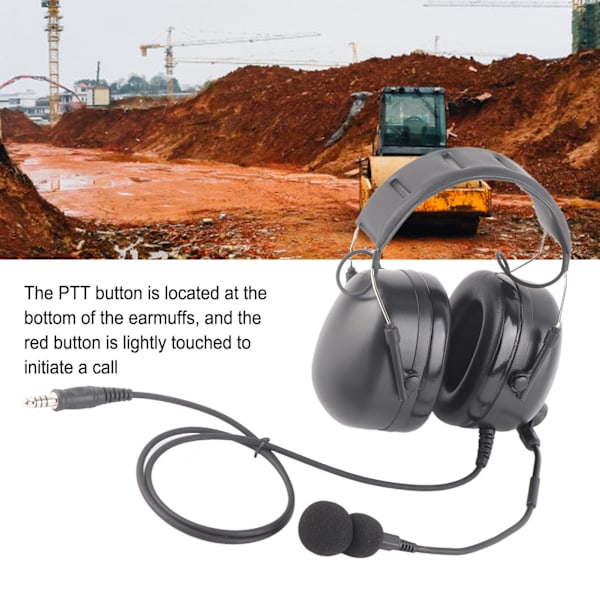 Högpresterande Hörlurar U94 PTT 7.1mm Brusreducerande Hörlurar för Hytera PD600 PD602 PD605 PD662 PD665 X1p X1e
