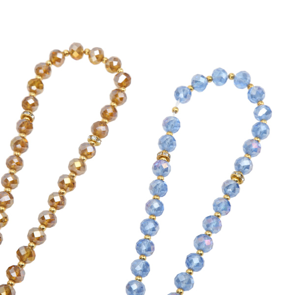 2 st bönepärlor Mini Blå Champagne Färg 33 Pärlor Muslimsk Tasbih med Sapcer Pärlor för Daglig Dekoration Present