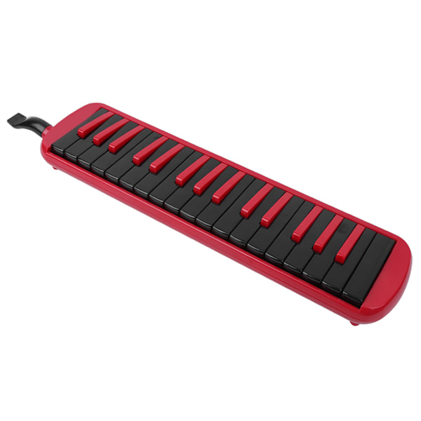 Melodica 32-tangenters blåseinstrument egnet for nybegynnerøvelse Bag F32s (Rouge)