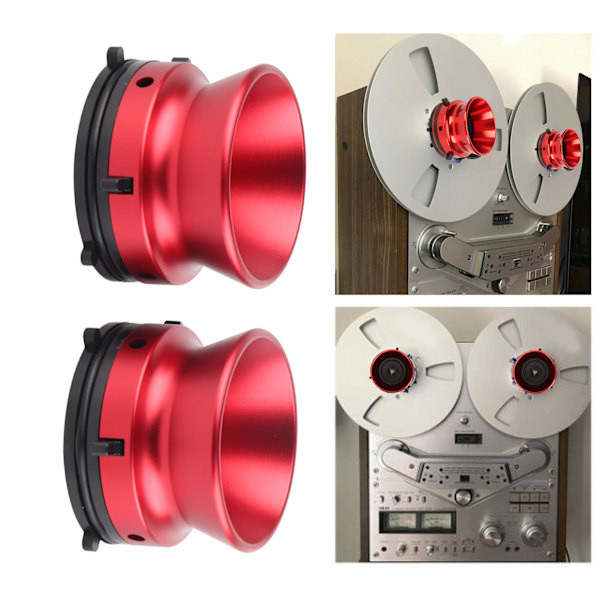 1 Par NAB Hub Adaptere Professionelt Poleret Aluminium Legering 10 Tommer Åbner til Studer ReVox til Akai til Teac Rød