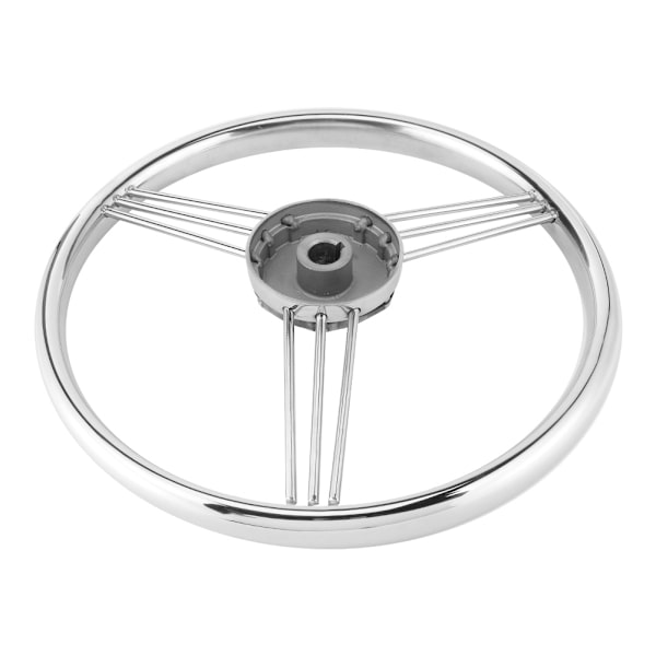 13-1 / 2 tommer 9-eget skibsbåd rat i rustfrit stål 15 ° Yacht poleret tilbehør