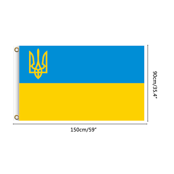 Ukrainan kansallislippu 90x150cm Sininen Keltainen Ukraina Liehuva lippu Pihalle Ulkoilmanurmikon Koristeluun
