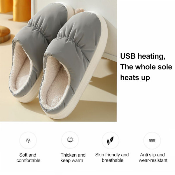 USB-opvarmede hjemmesko med konstant temperatur på 50 grader