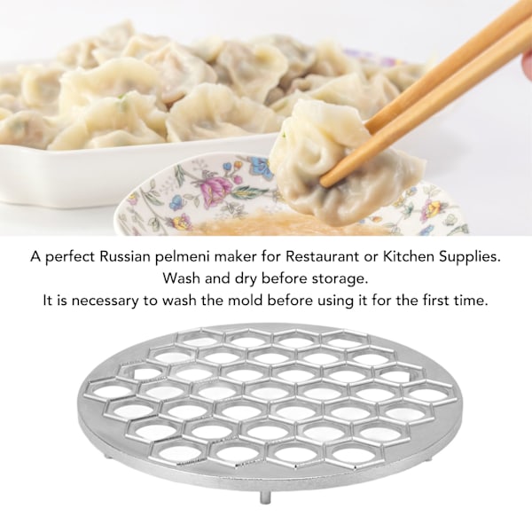 Rysk Ravioli Maker Dumplings Form Aluminiumlegering Pelmeni Maker Form Pelmeni Kött Dumplings Maker 37 Hål