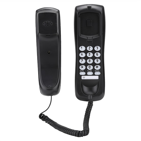 KX T628 Svart for engelsk kablet skrivebordsveggtelefon fasttelefon for hjemmekontor
