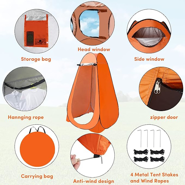 Bärbart Privattält för Utomhusevenemang, Pop Up-design med Rivsäker Polyester och Galvaniserad Stålram för Strand och Camping