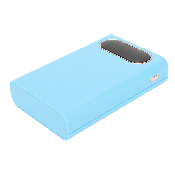 DIY Power Bank -kotelo sininen LCD-näytöllä, kaksois-USB, 4x21700-akkulaturi, ulkokotelo, työhitsaukseen, ilmainen