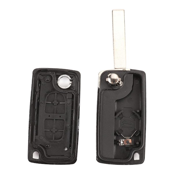 2 knapper nøkkelskall kompatibel CE0523 Folding Flip Key for Peugeot 207 307 308 407 408 3008 5008 Citroen C2 C3 C4 C5 C6 C8 (2 knapper, CE0523)