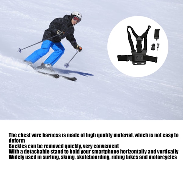 Utendørs Live Mobiltelefon Bryststropp Brystfeste Sele Bryststropp for DJI Osmo Action