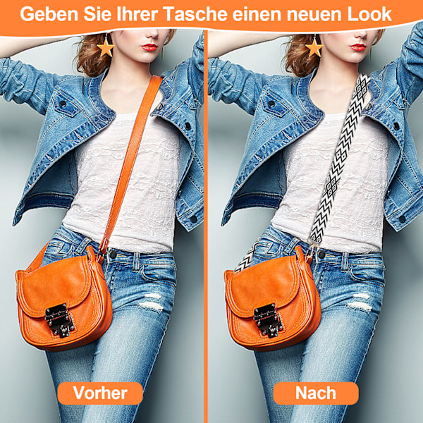Justerbara axelremmar, mjuk nylon högtäthets polyesterfiber crossbody-remmar för damväskor (2 stycken), fashionabel design perfekt som gåvor