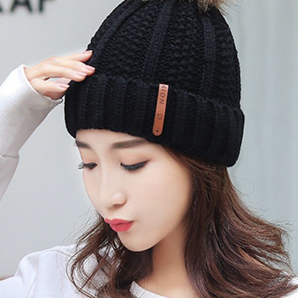 Hat beanie snowski vinter strikket uld kranie hat