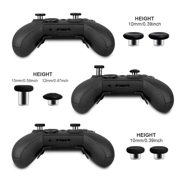 6 st metallersättningsjoysticks greppbyte joysticks för Xbox One Elite Series 2