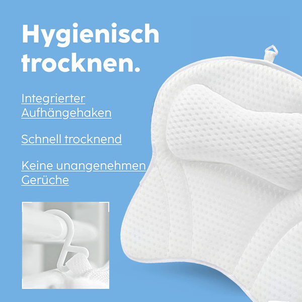 Badkarskudde, badkarskudde, nackstöd för rygg, badkarskudde, avslappningskudde, bärbara tvättbara badkarstillbehör, med 3D-luft